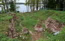Фундаменты храма Покрова, где была пещера прп. Нила